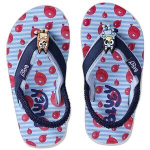 BLUEY Flip Flop Sandals With Heel Strap Toddler Boys CHOOSE SIZE NEW